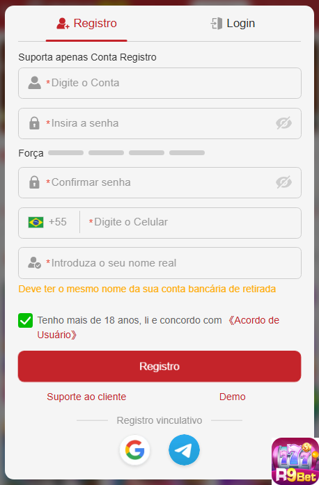 Experiência de Jogos r9bet.com